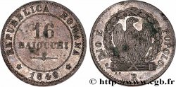 ITALIEN - RÖMISCHE REPUBLIK 16 Baiocchi 1849 Rome