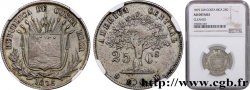 COSTA RICA 25 Centavos 1875 San José
