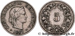 SUIZA 5 Centimes (Rappen) 1887 Berne