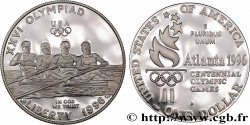 ÉTATS-UNIS D AMÉRIQUE 1 Dollar Proof Jeux Olympiques d’Atlanta 1996 - Aviron 1996 Philadelphie FDC