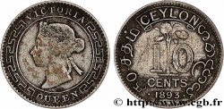 CEYLON 10 Cents Victoria 1893