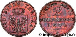 DEUTSCHLAND - PREUßEN 2 Pfenninge Royaume de Prusse écu à l’aigle 1856 Berlin