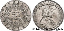 AUTRICHE 50 Schilling 450e anniversaire de la mort de Maximilien Ier 1969