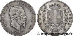 ITALIE 5 Lire Victor Emmanuel II 1870 Milan