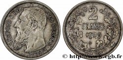 BELGIQUE - ROYAUME DE BELGIQUE - LÉOPOLD II 2 Francs légende française 1909