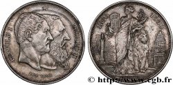 BELGIQUE 5 Francs, Cinquantenaire du Royaume (1830-1880) 1880 Bruxelles