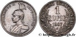 GERMAN EAST AFRICA 1 Rupie (Roupie) Guillaume II Deutsch-Ostafrica 1907 Hambourg