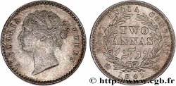 INDES BRITANNIQUES 2 Annas East India Company Victoria 1841 Bombay