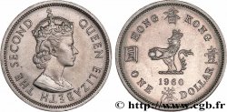 HONG KONG 1 Dollar Elisabeth II couronnée 1960 Heaton - H