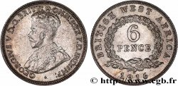 AFRIQUE OCCIDENTALE BRITANNIQUE 6 Pence Georges V 1916 Heaton
