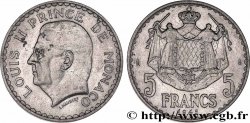 MONACO 5 Francs Louis II 1945 Paris