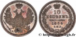 RUSSIA - NICHOLAS I 10 Kopecks aigle bicéphale 1854 Saint-Petersbourg
