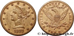 OR, PALLADIUM ET PLATINE INVESTISSEMENT 10 Dollars or Liberty 1887 San Francisco