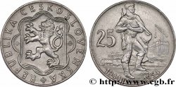 TCHÉCOSLOVAQUIE 25 Korun 10e anniversaire du soulèvement slovaque 1954  SUP