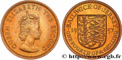 JERSEY 1/4 Shilling Élisabeth II 1957  SUP