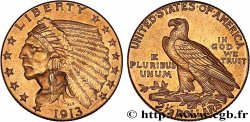 UNITED STATES OF AMERICA 2 1/2 Dollar “tête d’indien”  1913 Philadelphie