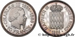 MONACO - PRINCIPALITY OF MONACO - CHARLES III Essai de 10 Francs flan bruni  1966 Paris