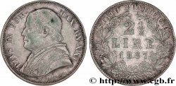 VATIKANSTAAT UND KIRCHENSTAAT 2 1/2 Lire Pie IX an XXI 1867 Rome