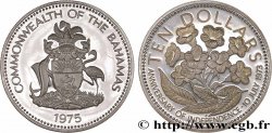 BAHAMAS 10 Dollar Proof 2e anniversaire de l’indépendance 1975 Franklin Mint