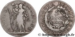 ITALY - SUBALPINE GAUL 5 Francs an 10 1802 Turin