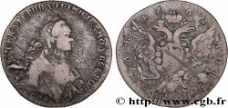 RUSSLAND - KATHARINA II Rouble 1762 Saint-Pétersbourg