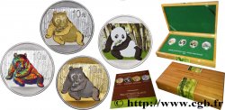 CHINE Lot de 4 x 10 Yuan Proof Panda - Prestige Set 2015