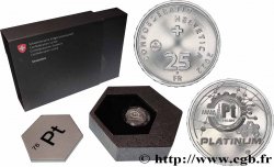 SUISSE 25 Francs Platine Proof 2022 Berne FDC
