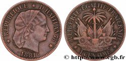 HAÏTI 1 Centime an 78 emblème “Liberté créole” de Roty 1881 Paris