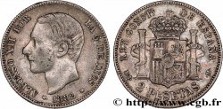 ESPAGNE 2 Pesetas Alphonse XI 1882 Madrid