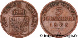 ALLEMAGNE - PRUSSE 3 Pfenninge 1865 Berlin