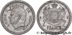 MONACO 2 Francs Louis II / armes (1943) Paris