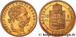 ORO, PALLADIO E PLATINO: INVESTIMENTI 20 Francs or ou 8 Forint François-Joseph Ier 1884 Kremnitz