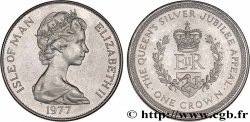 ISOLA DI MAN 1 Crown Elisabeth II, jubilé d’argent 1977 