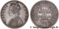 INDES BRITANNIQUES 1/2 Roupie Victoria 1862