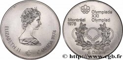 CANADA 5 Dollars Proof JO Montréal 1976 anneaux olympiques / Elisabeth II 1974
