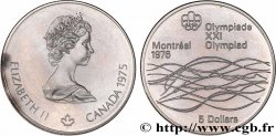 CANADA 5 Dollars Proof JO Montréal 1976 natation 1975 