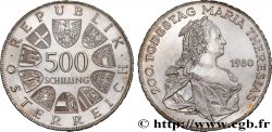 AUTRICHE 500 Schilling 200 anniversaire de la mort de Marie-Thérèse 1980