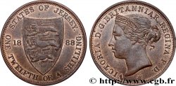 JERSEY 1/12 Shilling Reine Victoria 1888 