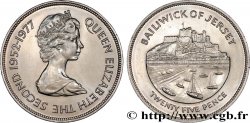 JERSEY 25 Pence Jubilé d’argent d’Elisabeth II 1977