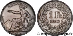 SWITZERLAND - HELVETIC CONFEDERATION 1 Franc Helvetia assise 1850 Paris