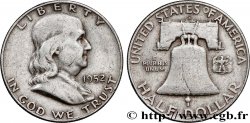 UNITED STATES OF AMERICA 1/2 Dollar Benjamin Franklin 1952 Denver XF