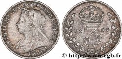 UNITED KINGDOM 3 Pence Victoria buste du jubilé 1897 