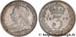 ROYAUME-UNI 3 Pence Victoria “Old Head” 1896 