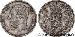 BELGIQUE 5 Francs Léopold II 1873