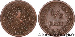 PAYS-BAS 1/2 Cent lion couronné 1883 Utrecht