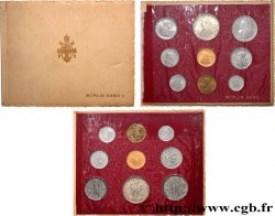 ITALIE - ÉTATS DU PAPE - JEAN XXIII (Angelo Guiseppe Roncalli) Série 9 monnaies an I avec 100 lire en or 1959 Rome