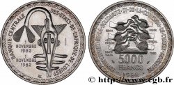 WEST AFRICAN STATES (BCEAO) Essai 5000 Francs masque 1982 Paris