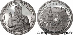 SUISSE Médaille Proof de 50 Francs, tir fédéral Thoune 1990 Huguenin, Le Locle