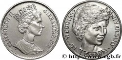 GIBRALTAR 1 Crown 10e anniversaire de mariage du Prince Charles et de Lady Diana 1991  SPL
