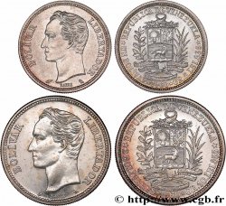 VENEZUELA Lot 1 et 2 Bolivares 1960 Paris SUP